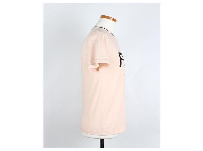 Fendi T-Shirt mit besticktem Logo für Damen Pink - Ansicht 5