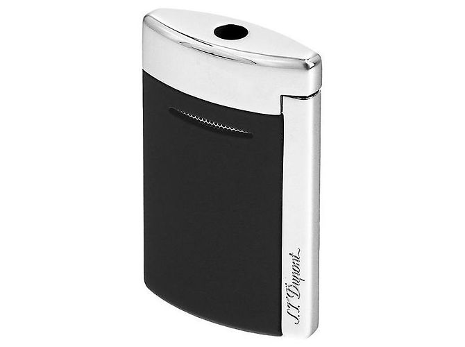 St Dupont Nuovo Accendino MiniJet Black Silver Nero - vista 3