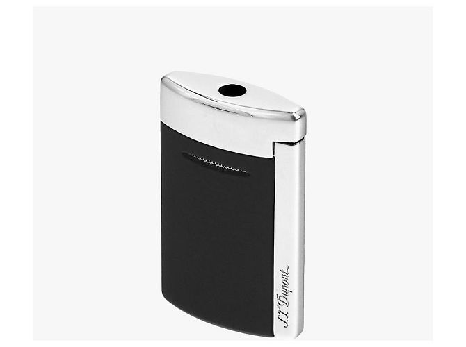 St Dupont Nuovo Accendino MiniJet Black Silver Nero - vista 5