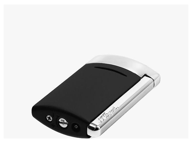St Dupont Nuovo Accendino MiniJet Black Silver Nero - vista 6