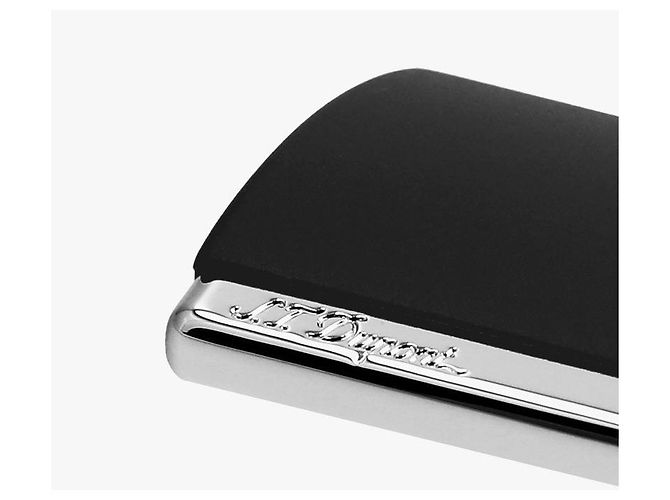 St Dupont Nuovo Accendino MiniJet Black Silver Nero - vista 7