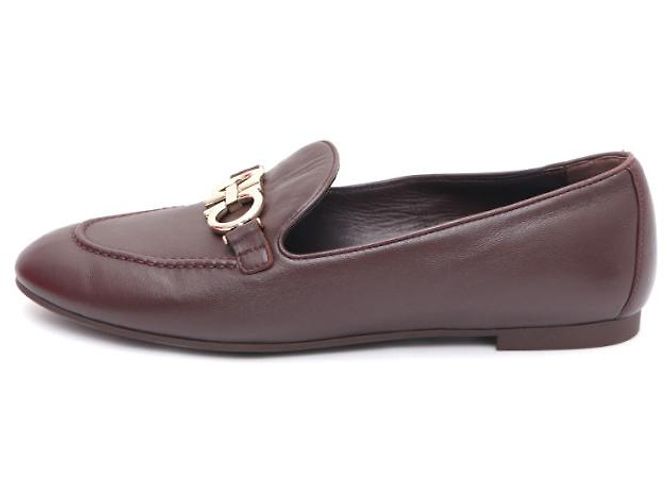 Salvatore Ferragamo Mocassini in pelle Tri-Logo da donna Rosso - vista 8