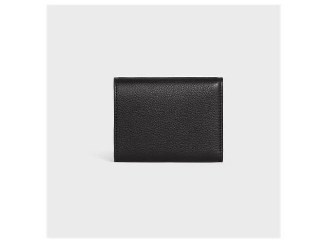 Céline Cartera de piel de becerro granulada suave Negro Azul Cartera pequeña para mujer - vista 5