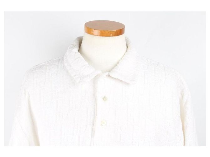 Dior Oblique Jacquard Terry Polo Weiß - Ansicht 2