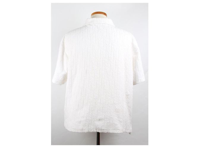 Dior Oblique Jacquard Terry Polo Weiß - Ansicht 5