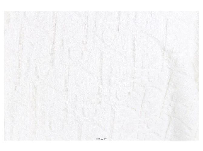Dior Oblique Jacquard Terry Polo Weiß - Ansicht 6