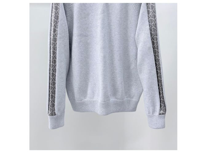 Dior Pull en maille avec inserts Oblique Blanc - vue 3