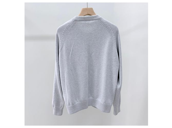 Dior Pull en maille avec inserts Oblique Blanc - vue 4