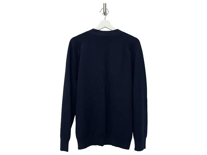 Gucci Cardigã de seda e algodão com intarsia Azul - vista 2
