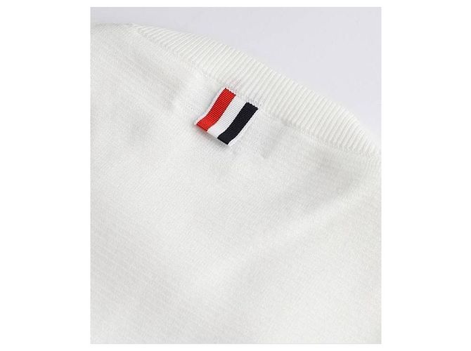 Thom Browne Stripe Milano Stitch Knit Weiß - Ansicht 6