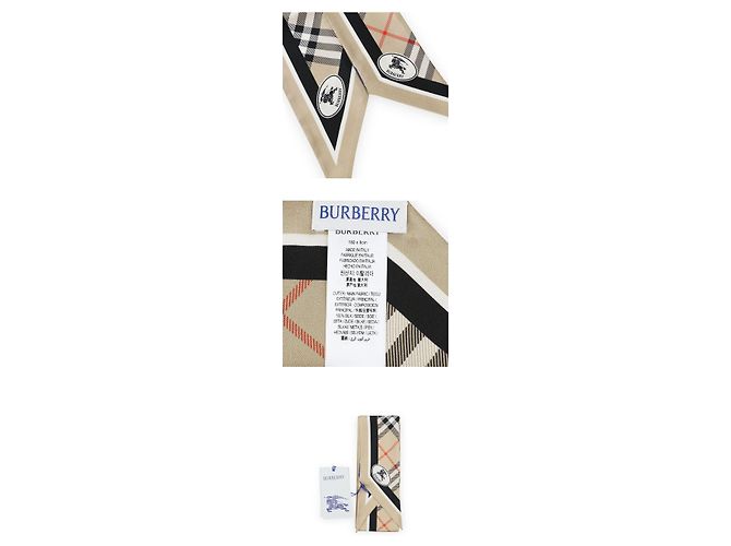 Burberry Sciarpa in seta a quadri da donna (Sand) Marrone - vista 4