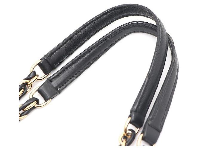Salvatore Ferragamo Borsa a tracolla con catena dorata e logo Nero - vista 10