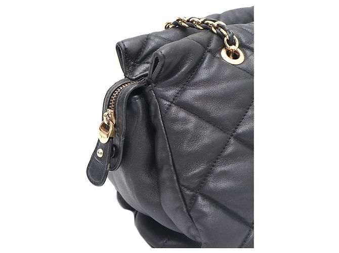 Salvatore Ferragamo Borsa a tracolla con catena dorata e logo Nero - vista 15