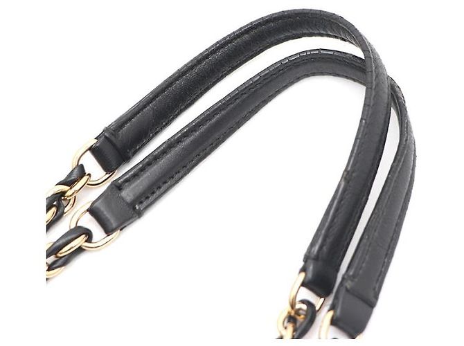 Salvatore Ferragamo Borsa a tracolla con catena dorata e logo Nero - vista 20