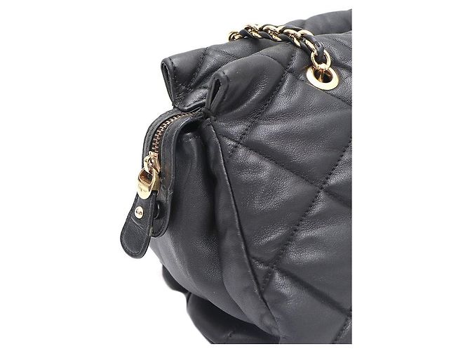 Salvatore Ferragamo Borsa a tracolla con catena dorata e logo Nero - vista 5
