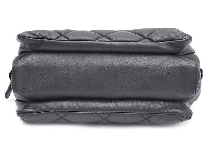 Salvatore Ferragamo Borsa a tracolla con catena dorata e logo Nero - vista 8