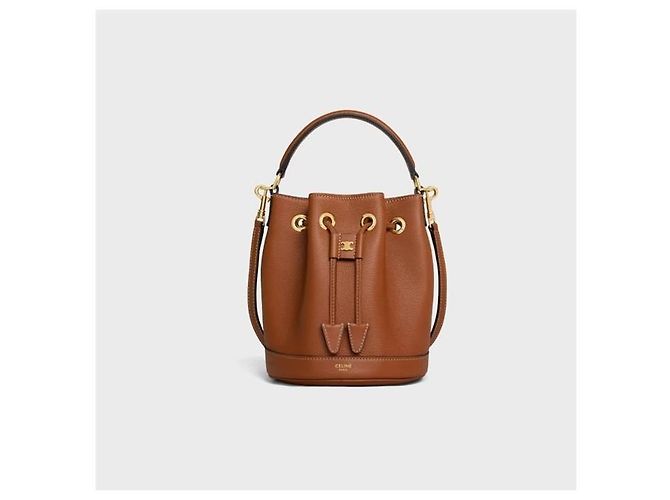 Céline Borsa Tine Clara Supplement in vitello grana Brown Marrone - vista 2