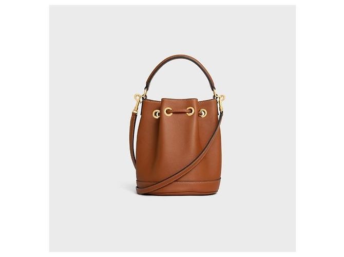 Céline Borsa Tine Clara Supplement in vitello grana Brown Marrone - vista 5