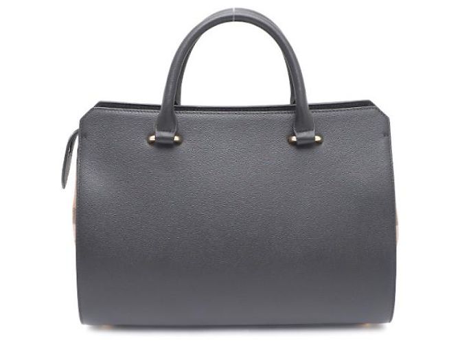 Burberry Borsa Tote e Borsa a Tracolla in tela Check Canvas Nero - vista 12