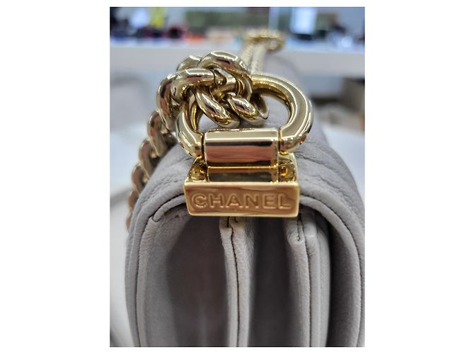 Chanel Serie di borse a tracolla Boy Caviar Flap Gold Marrone - vista 21