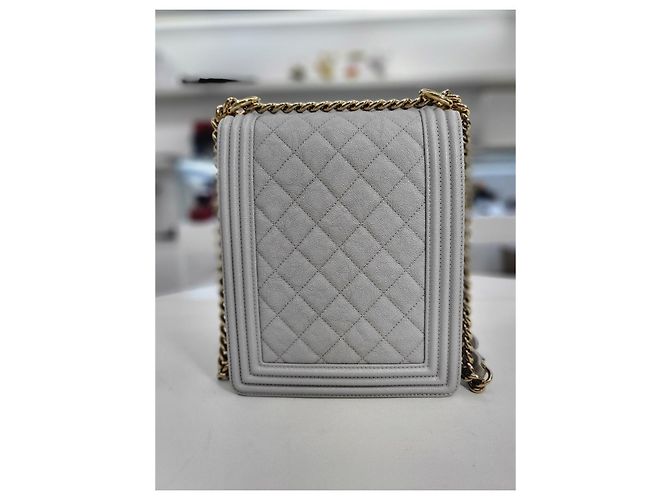 Chanel Serie di borse a tracolla Boy Caviar Flap Gold Marrone - vista 6