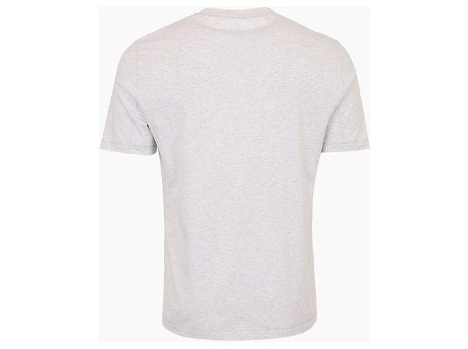 Brunello Cucinelli T-Shirt mit Rundhalsausschnitt und gesticktem Logo Braun - Ansicht 3