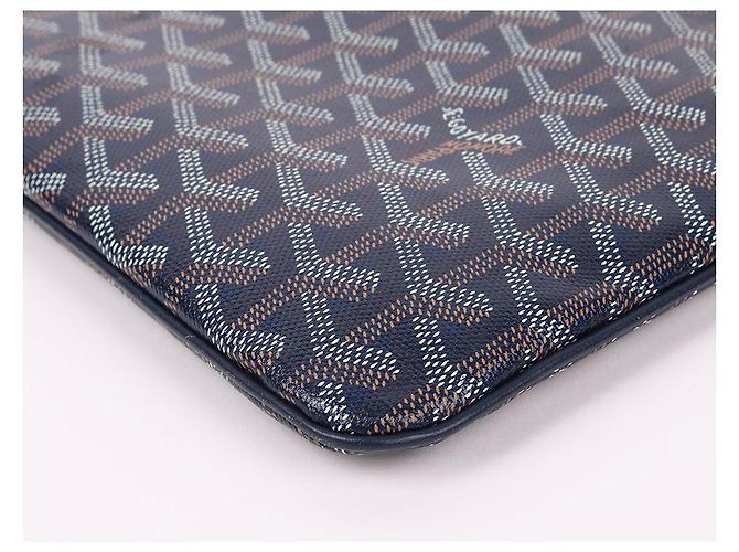 Goyard Pochette Sena MM Unisex Clutch Bag Navy Blu - vista 10