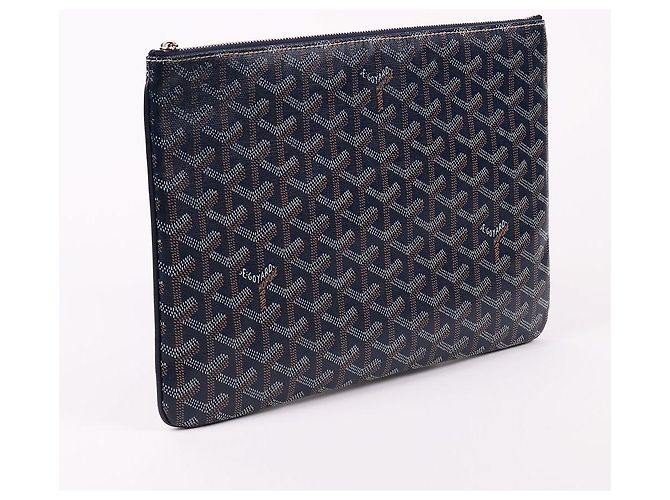 Goyard Pochette Sena MM Unisex Clutch Bag Navy Blu - vista 4