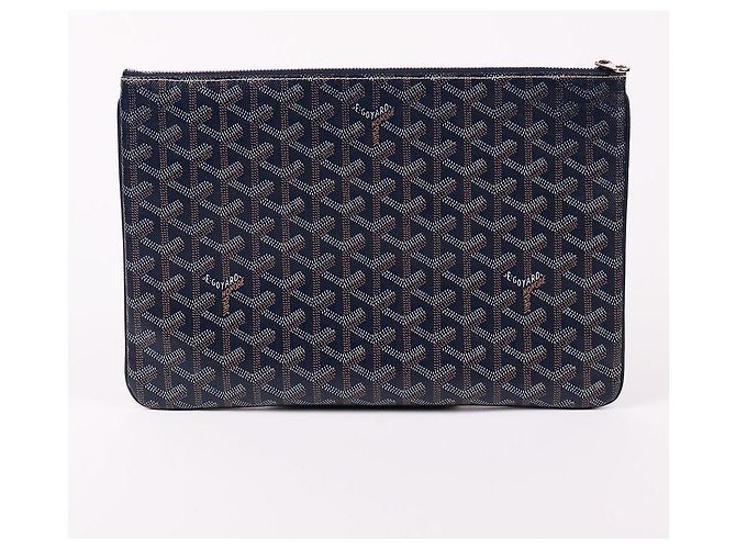 Goyard Pochette Sena MM Unisex Clutch Bag Navy Blu - vista 5