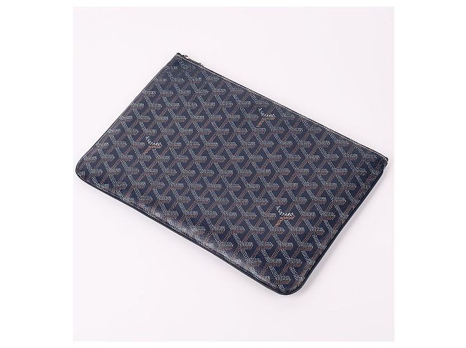 Goyard Pochette Sena MM Unisex Clutch Bag Navy Blu - vista 7
