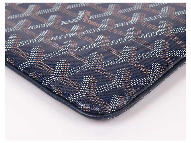 Goyard Pochette Sena MM Unisex Clutch Bag Navy Blu - vista 9