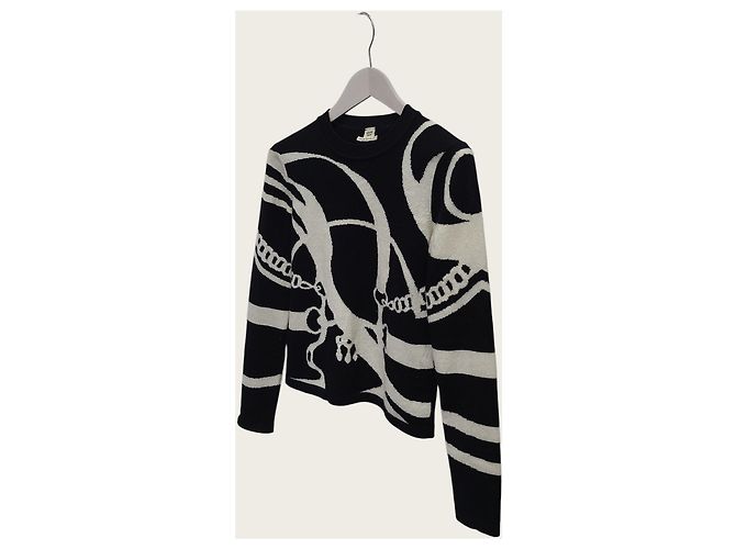 Hermès Jersey de cachemira Intarsia Triangle Rolling Negro - vista 2