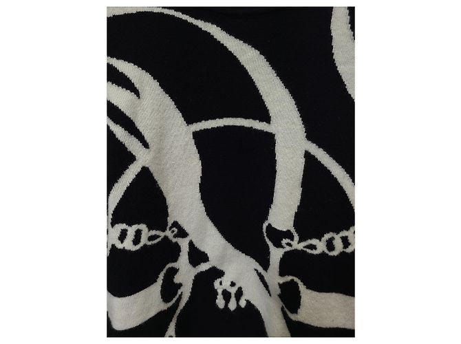 Hermès Jersey de cachemira Intarsia Triangle Rolling Negro - vista 3