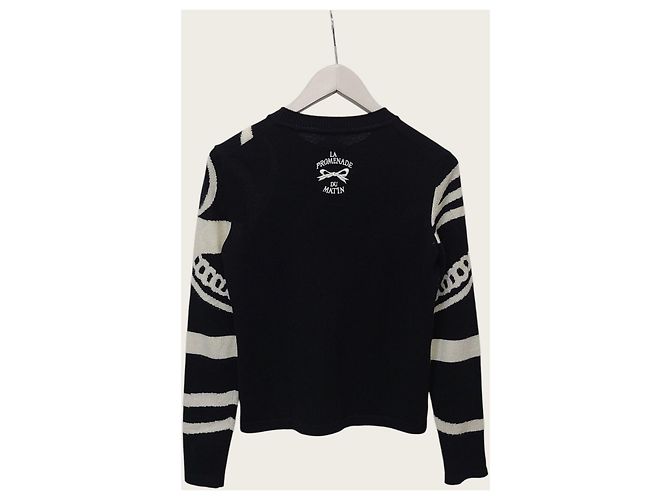 Hermès Jersey de cachemira Intarsia Triangle Rolling Negro - vista 4