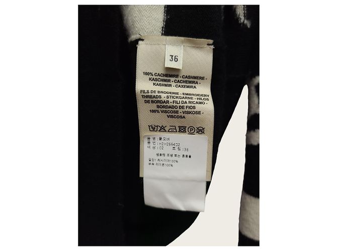 Hermès Jersey de cachemira Intarsia Triangle Rolling Negro - vista 5