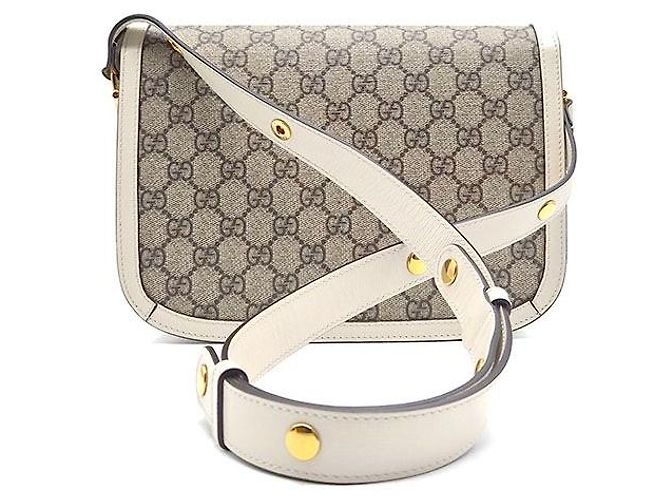 Gucci Borsa a tracolla Horsebit Bianco - vista 3