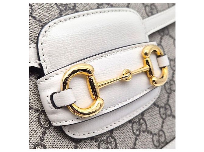 Gucci Borsa a tracolla Horsebit Bianco - vista 8