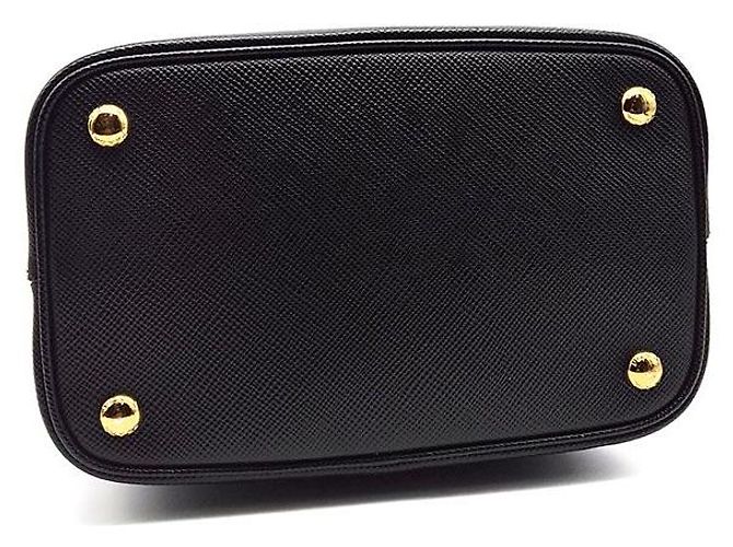 Prada Saffiano-Panel-Tote und Schultertasche Schwarz - Ansicht 7