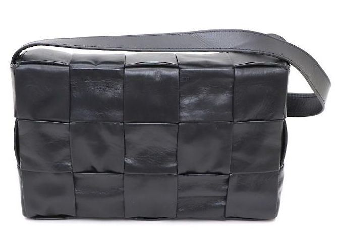 Bottega Veneta Borsa a tracolla e crossbody unisex Intrecciato Cassette Nero - vista 3