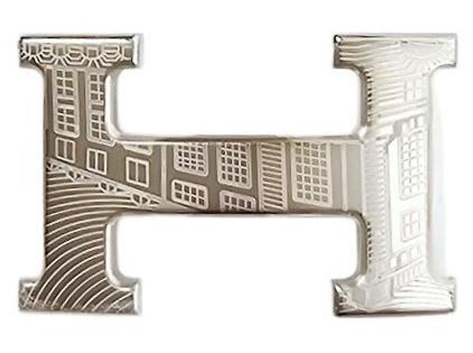 Hermès Reversible Belt Buckle Blue Marine Men's Leather Belt - view 7
