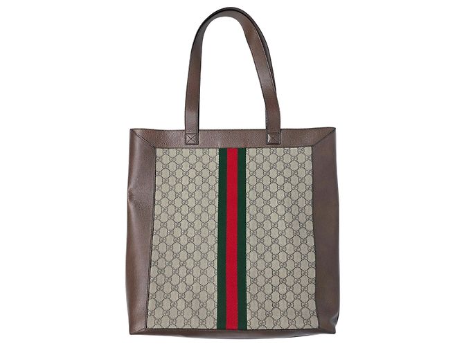 Gucci Borsa Tote Ophidia Large Marrone - vista 2