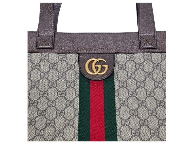 Gucci Borsa Tote Ophidia Large Marrone - vista 3