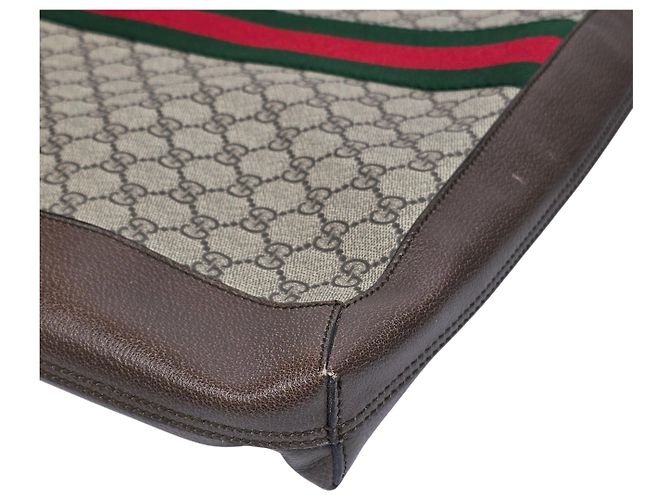 Gucci Borsa Tote Ophidia Large Marrone - vista 4
