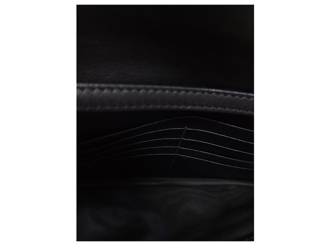 Gucci Borsa a tracolla mini GG Microsima in pelle nera Nero - vista 4