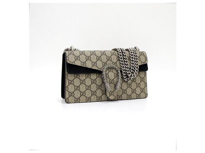 Gucci Borsa a tracolla e spalla Dionysus Small GG Chain Marrone - vista 3