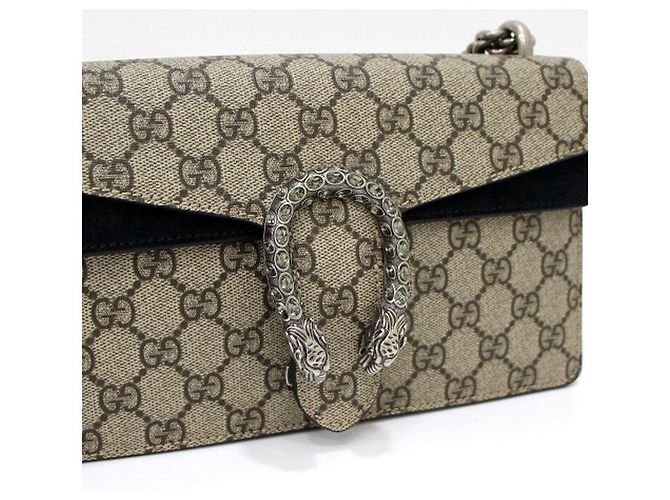 Gucci Borsa a tracolla e spalla Dionysus Small GG Chain Marrone - vista 4