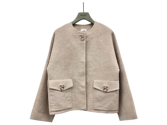 Hermès Double-Face-Kaschmirjacke Orange - Ansicht 4
