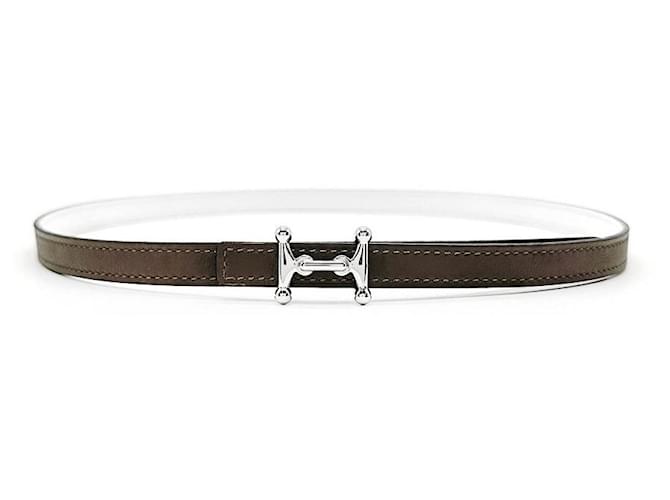 Hermès Cinturón reversible Palladium Negro - vista 4