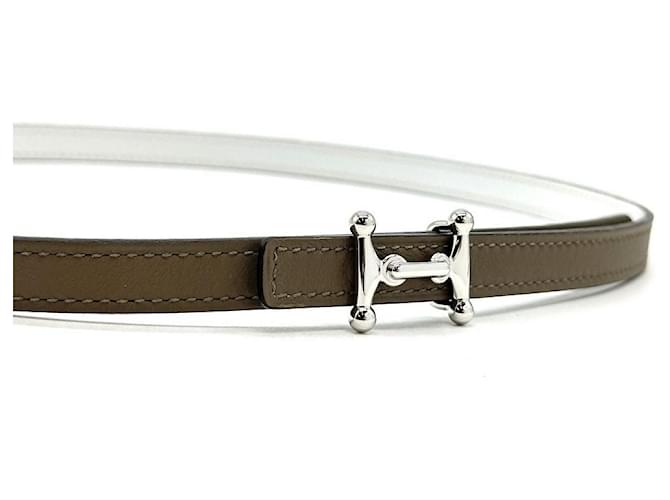 Hermès Cinturón reversible Palladium Negro - vista 5