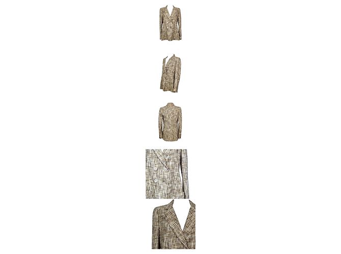 Chanel Tweed-Blazer Jacke Braun - Ansicht 2